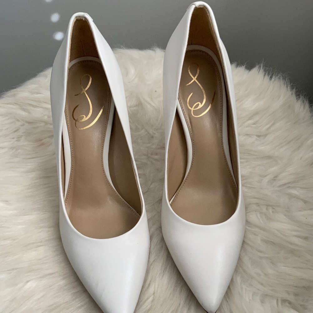 Sam Edelman white heels size 7.5